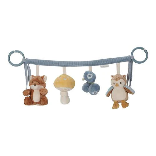 Chaîne d'activités pour pousette - Bleu - Forest Friends