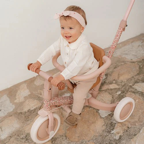 4 en 1 tricycle rose