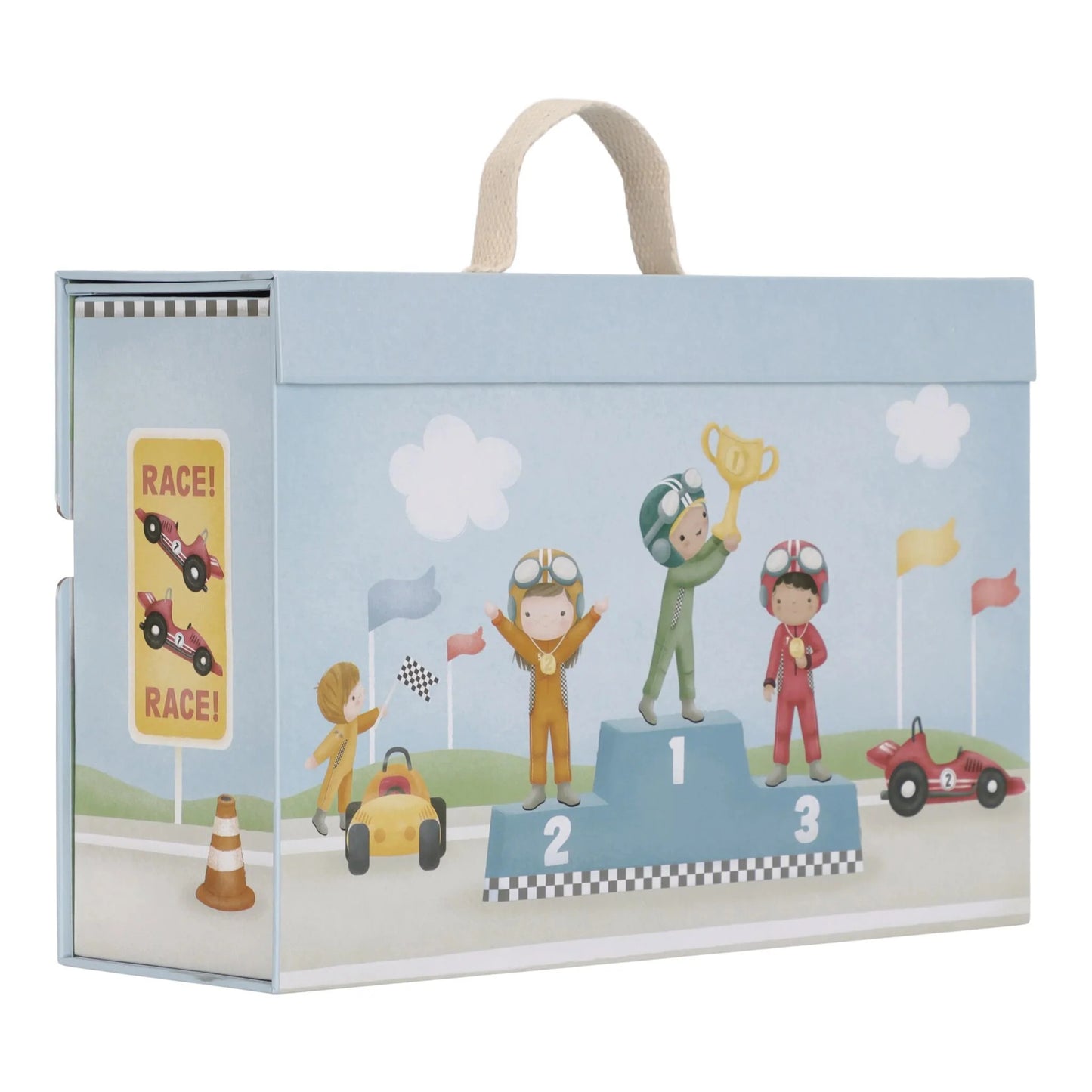 Circuit de course en bois dans une mallette de jeu – Multicolore – Essentials Price