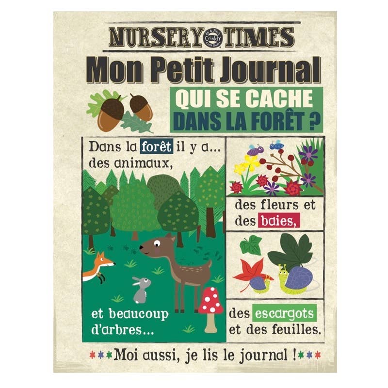 Mon petit journal - livre en tissu pour bébé - CRINKLY