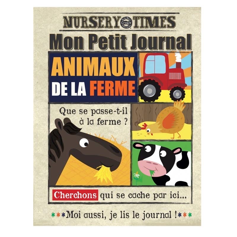 Mon petit journal - livre en tissu pour bébé - CRINKLY