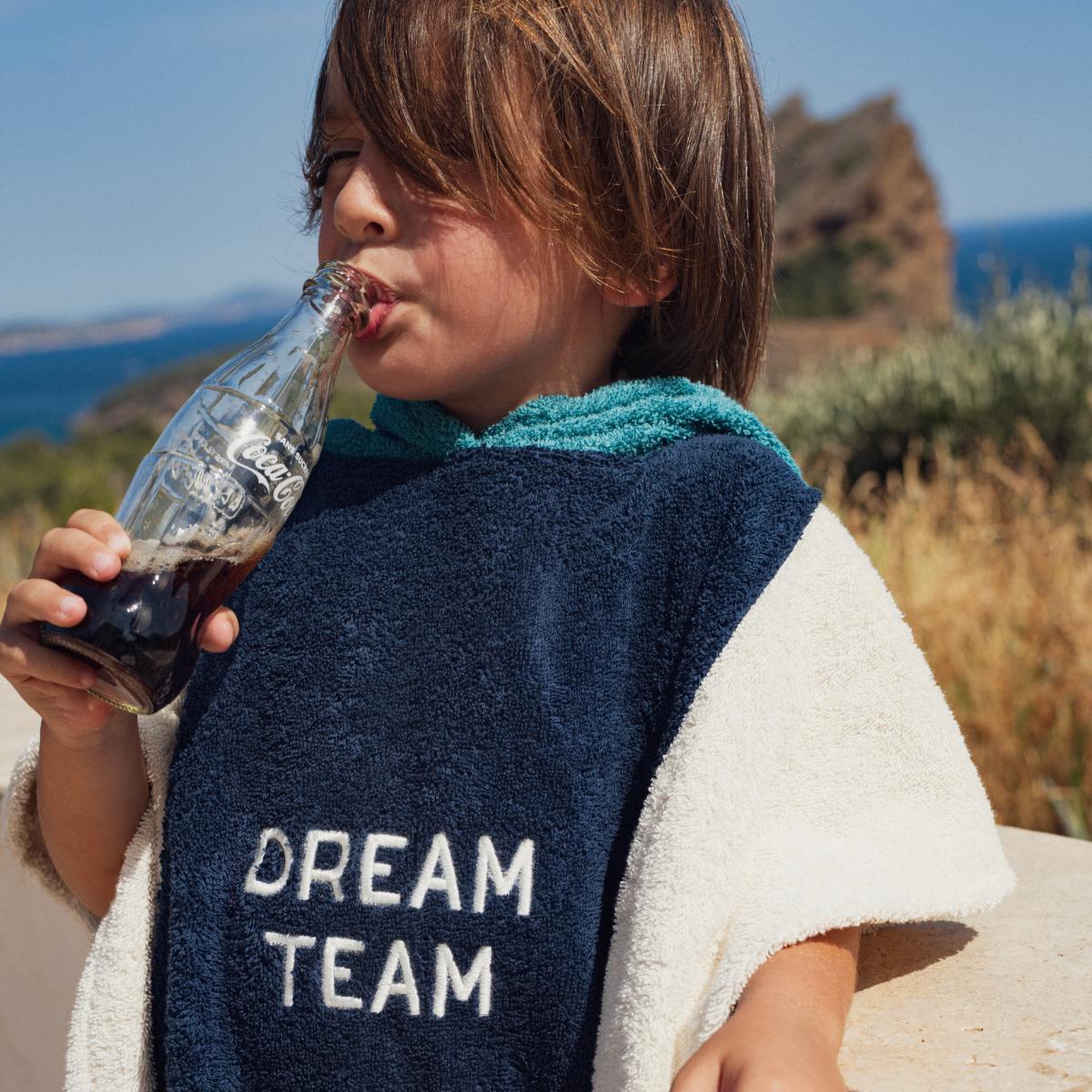 Poncho éponge Bleu | Enfant