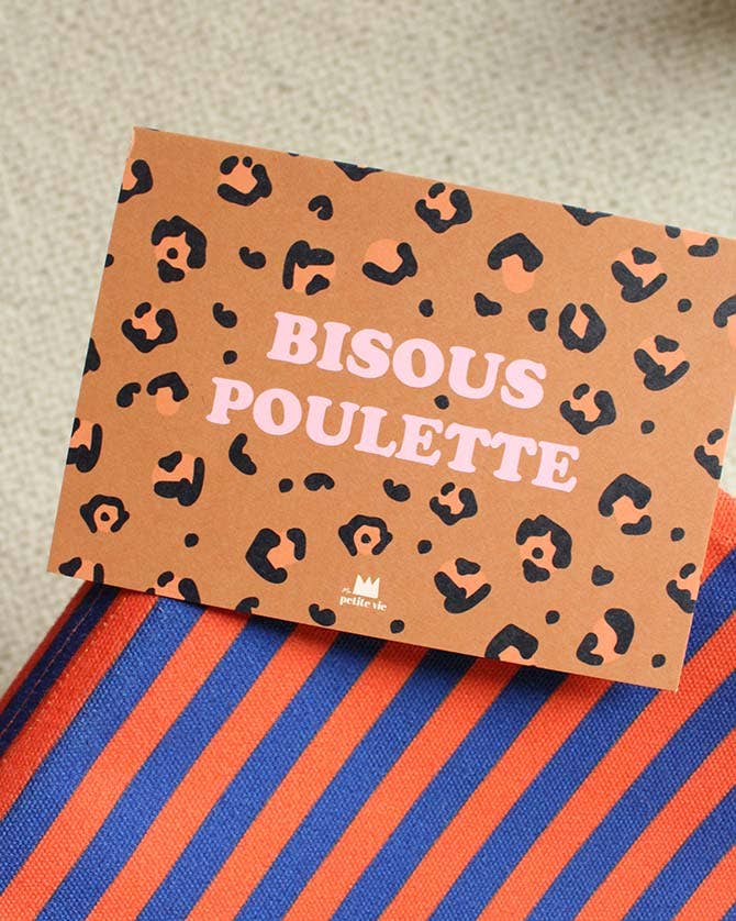 Ma Petite Vie - Carte postale - Bisous poulette - léopard