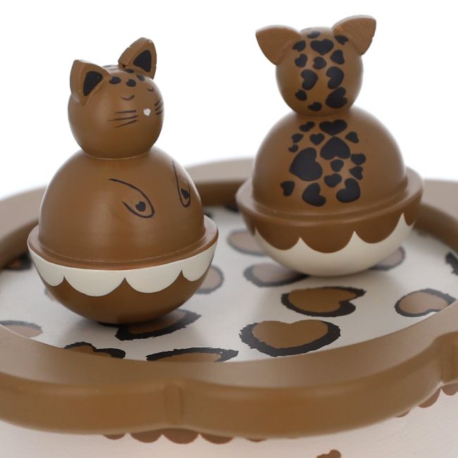Boite à musique léopard marron - Chaton Petit toi