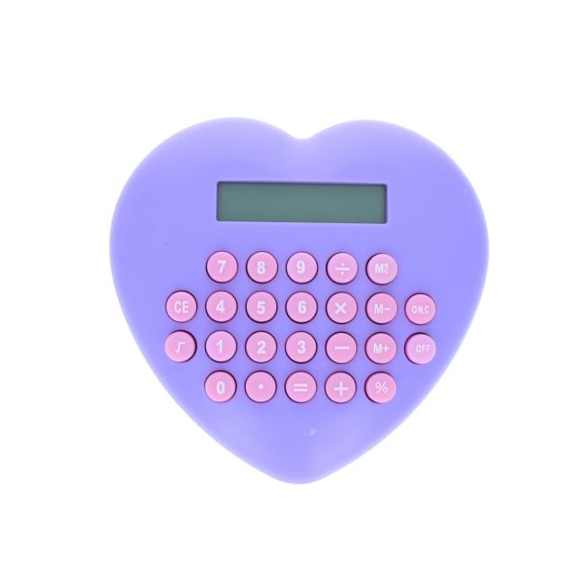 Calculatrice en forme de coeur Mercredi et Patati