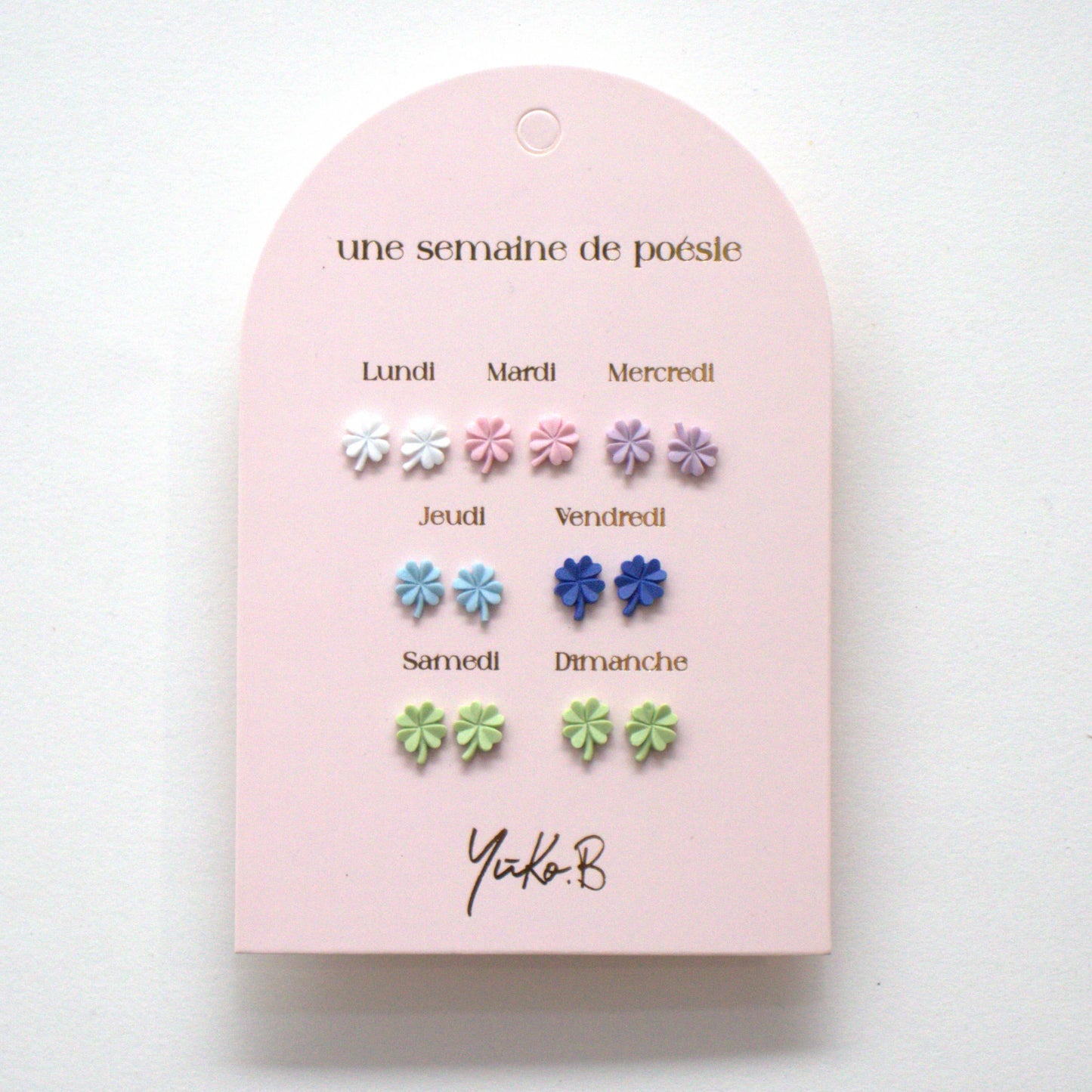 Kontiki - 7 Paires Boucles d'oreilles "Une semaine de poésie" - Yuko B: Océan