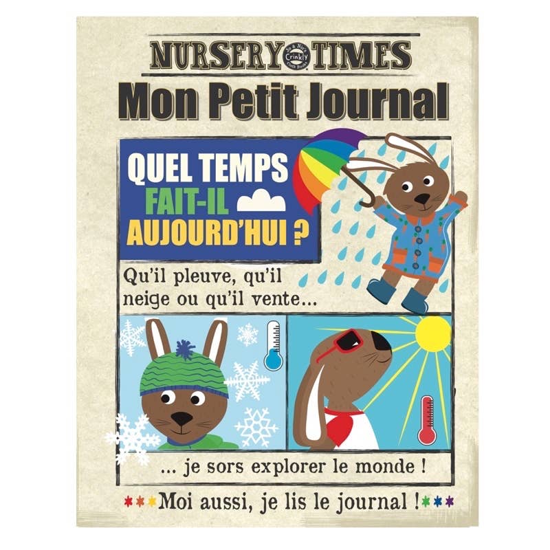 Mon petit journal - livre en tissu pour bébé - CRINKLY