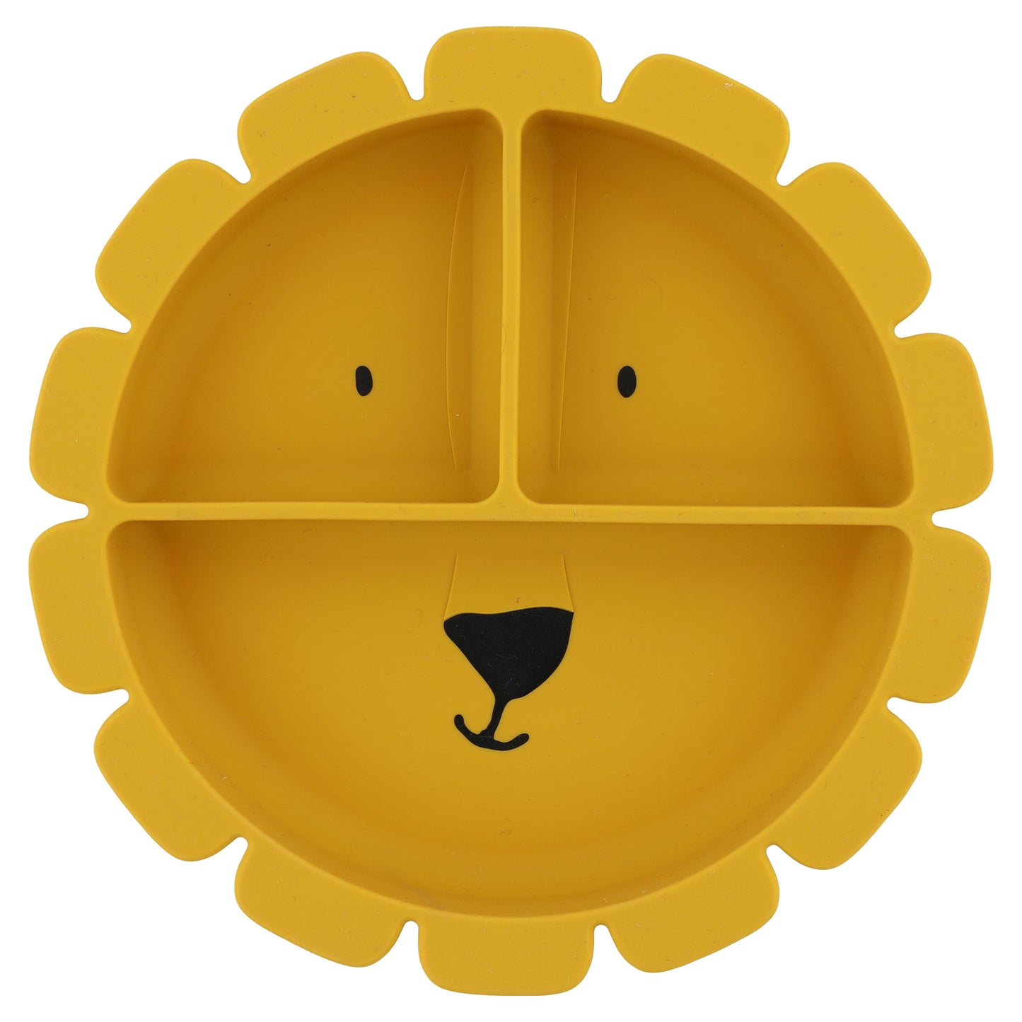 Assiette avec ventouse en silicone et compartiments