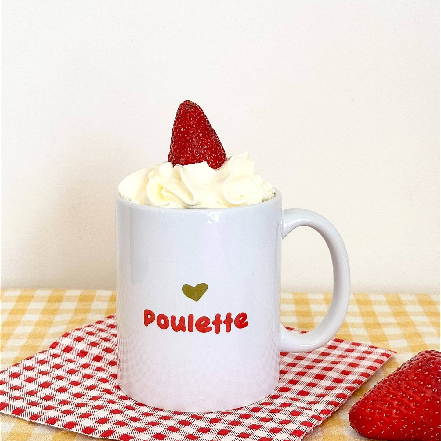 Marcel & Lily - Mug Pop "Poulette" avec son couvercle en liège