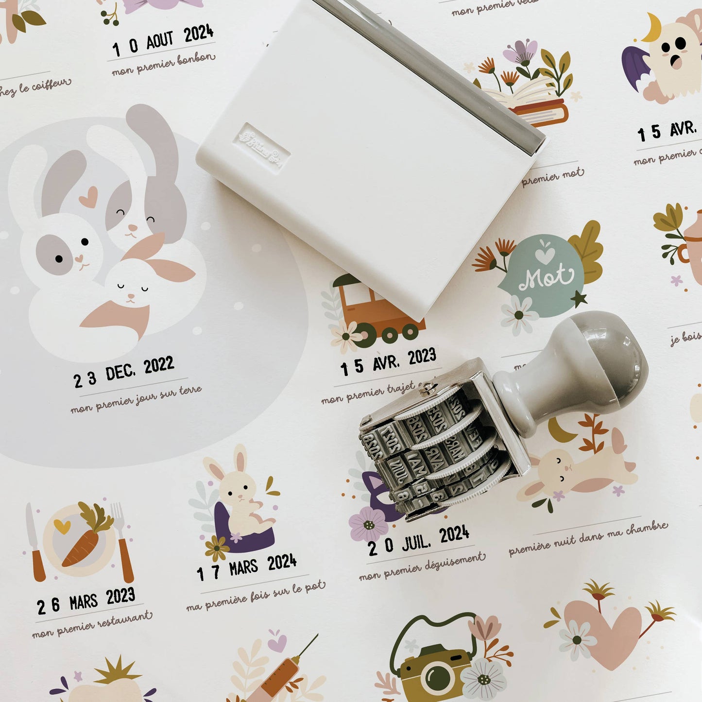 Les Petites Dates - Affiche "Mes premières fois" - Lapin