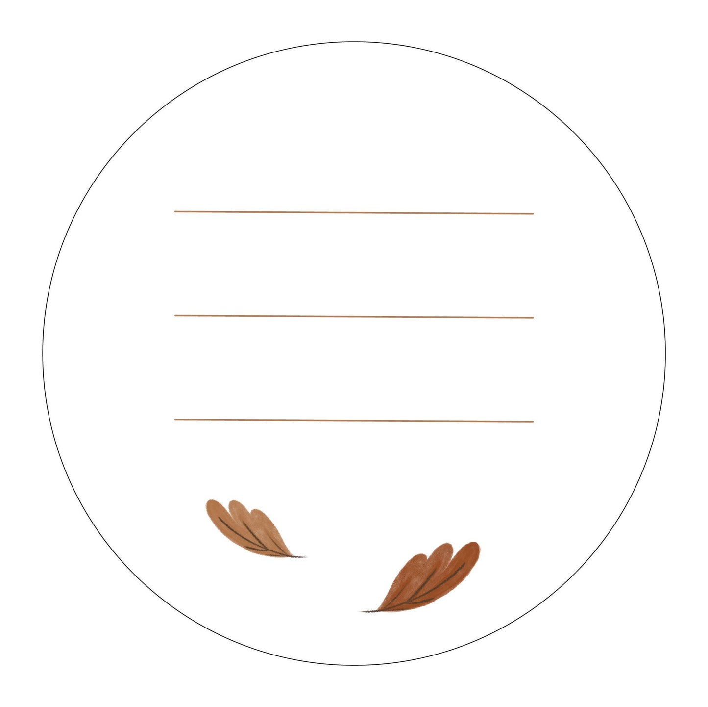 Papier Poetic - Carte / Card ronde "Félicitations Automne"