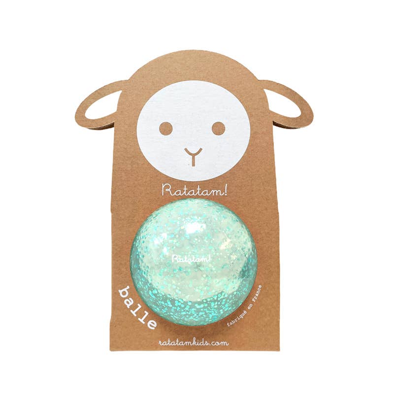 Ballon pailletés collection bulle 10 cm Bleu