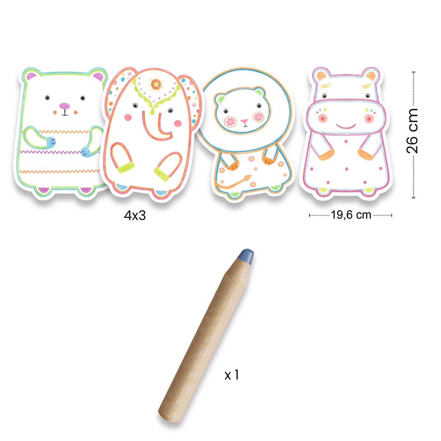 Coloriage Animaux sauvages à révéler