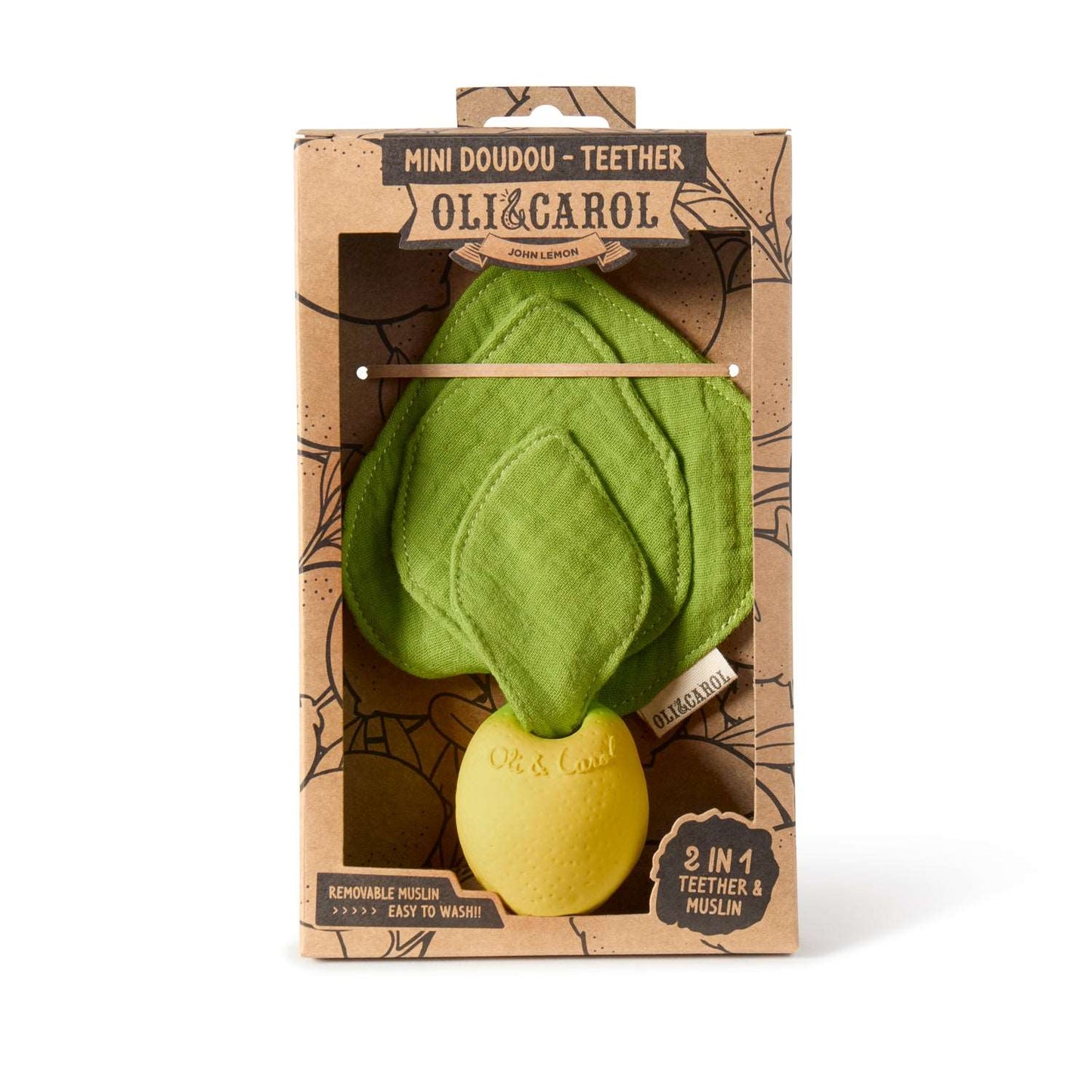 Lemon Mini Doudou-Anneau Dentition Bébé