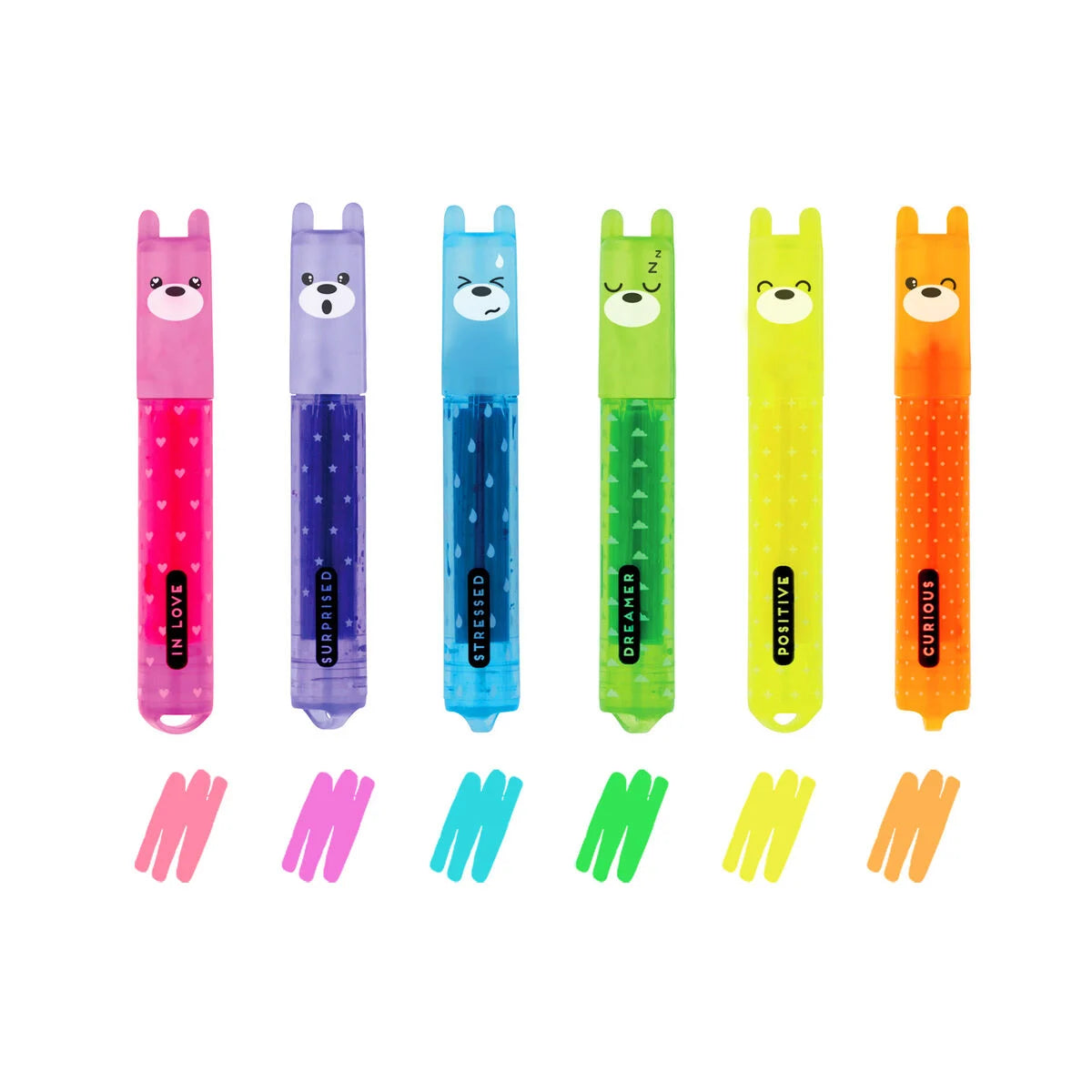 Set de 6 Mini Surligneurs - Teddy’s Mood