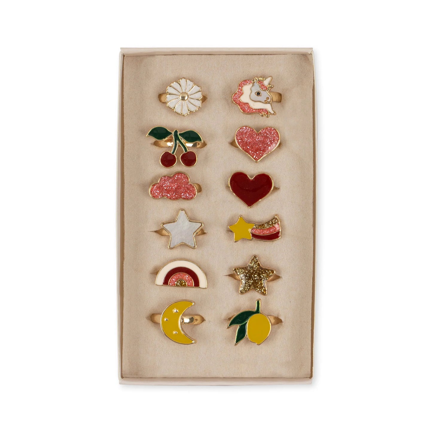 Bague multi color - pack 12 anneaux