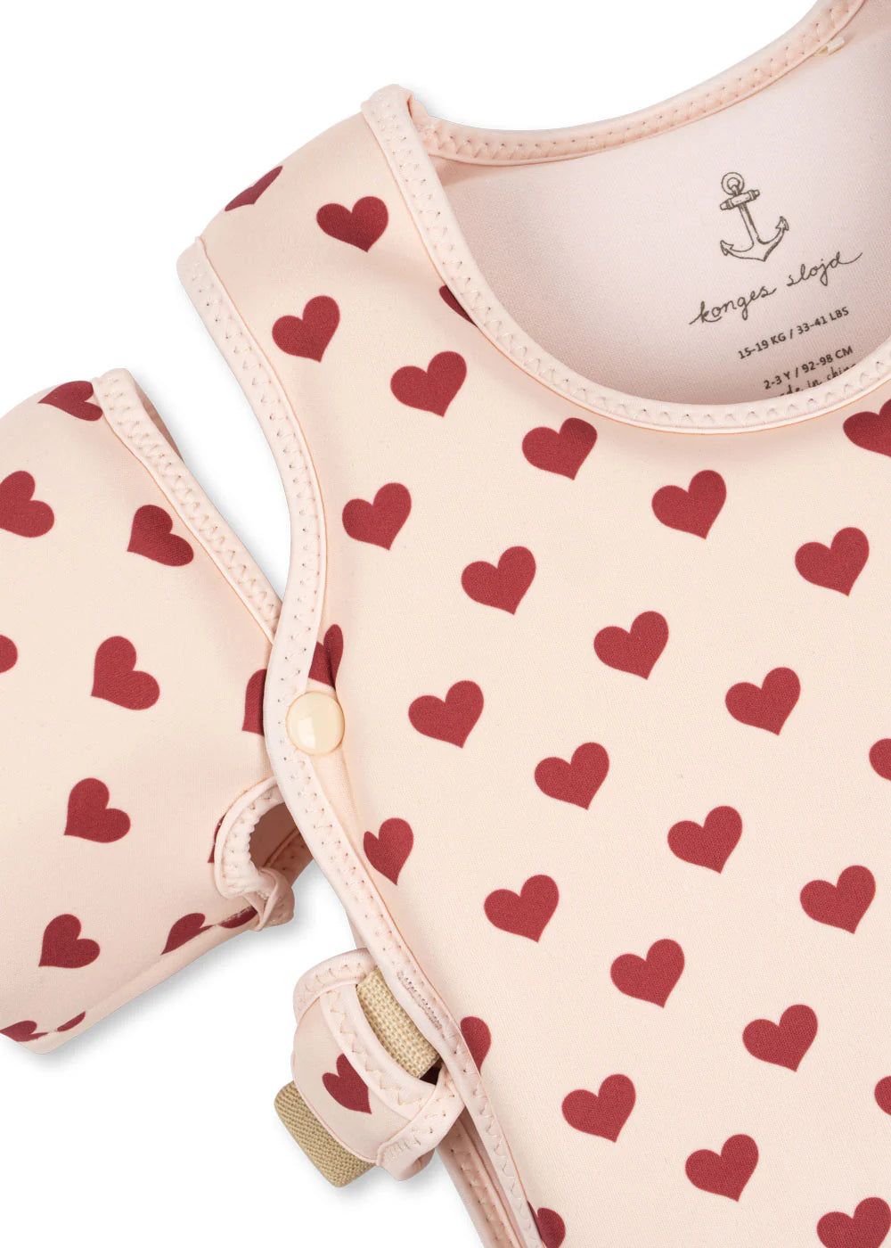 Gilet avec brassards amour rouge