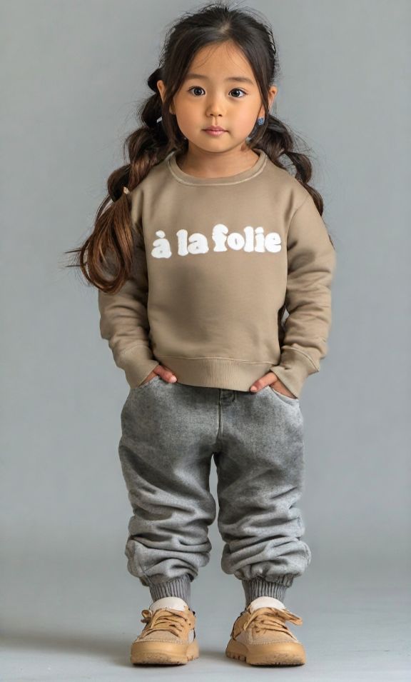 Sweat à la folie beige