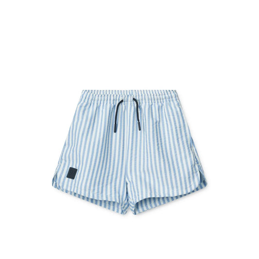Short de bain AIDEN en tissu gaufré Y/D stripe Riverside / Creme de la creme