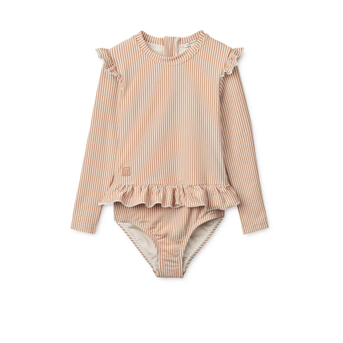 Maillot de bain bébé en tissu gaufré SILLE Y/D stripe Pale tuscany / Creme de la