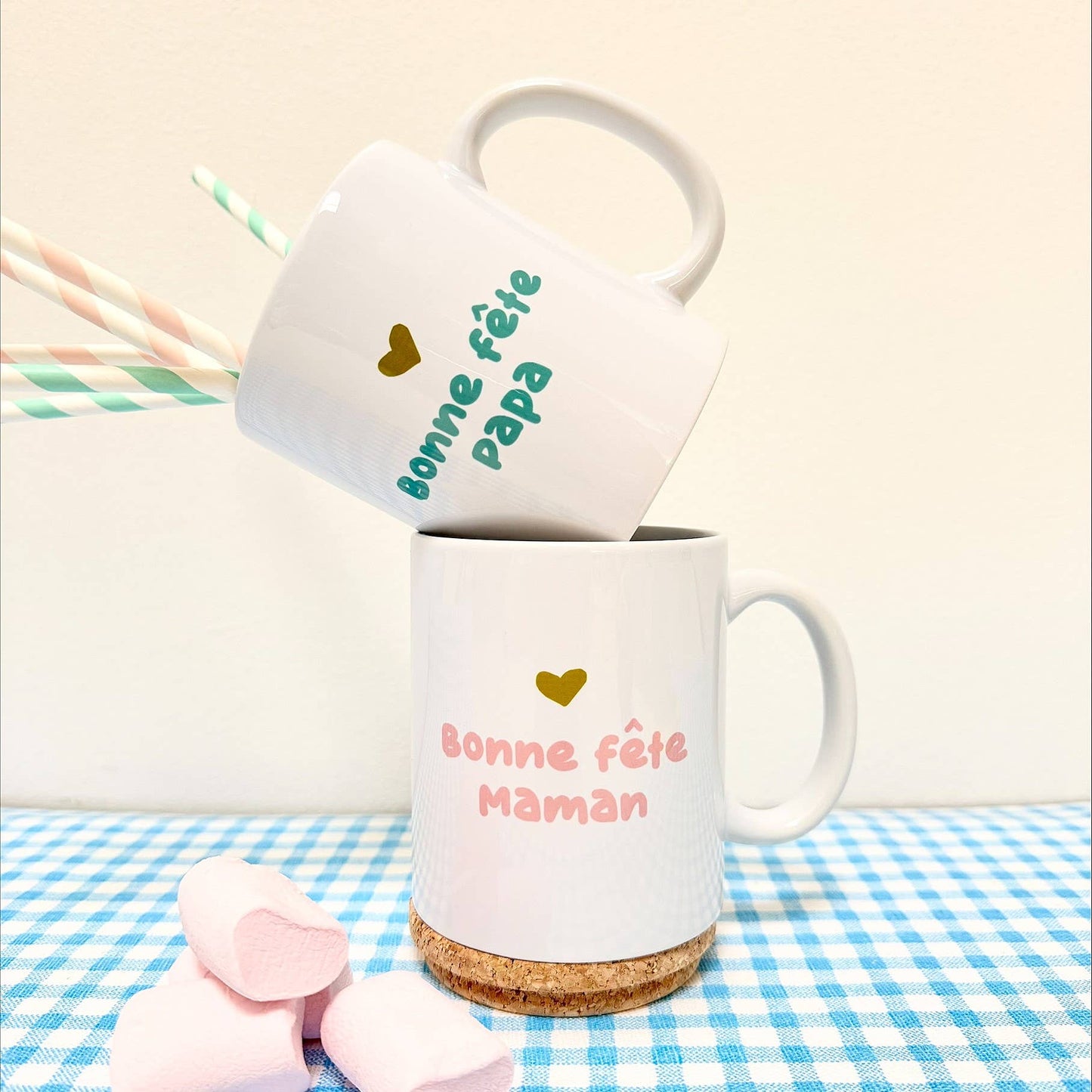 Marcel & Lily - Mug Pop "Bonne fête Papa" avec son couvercle en liège