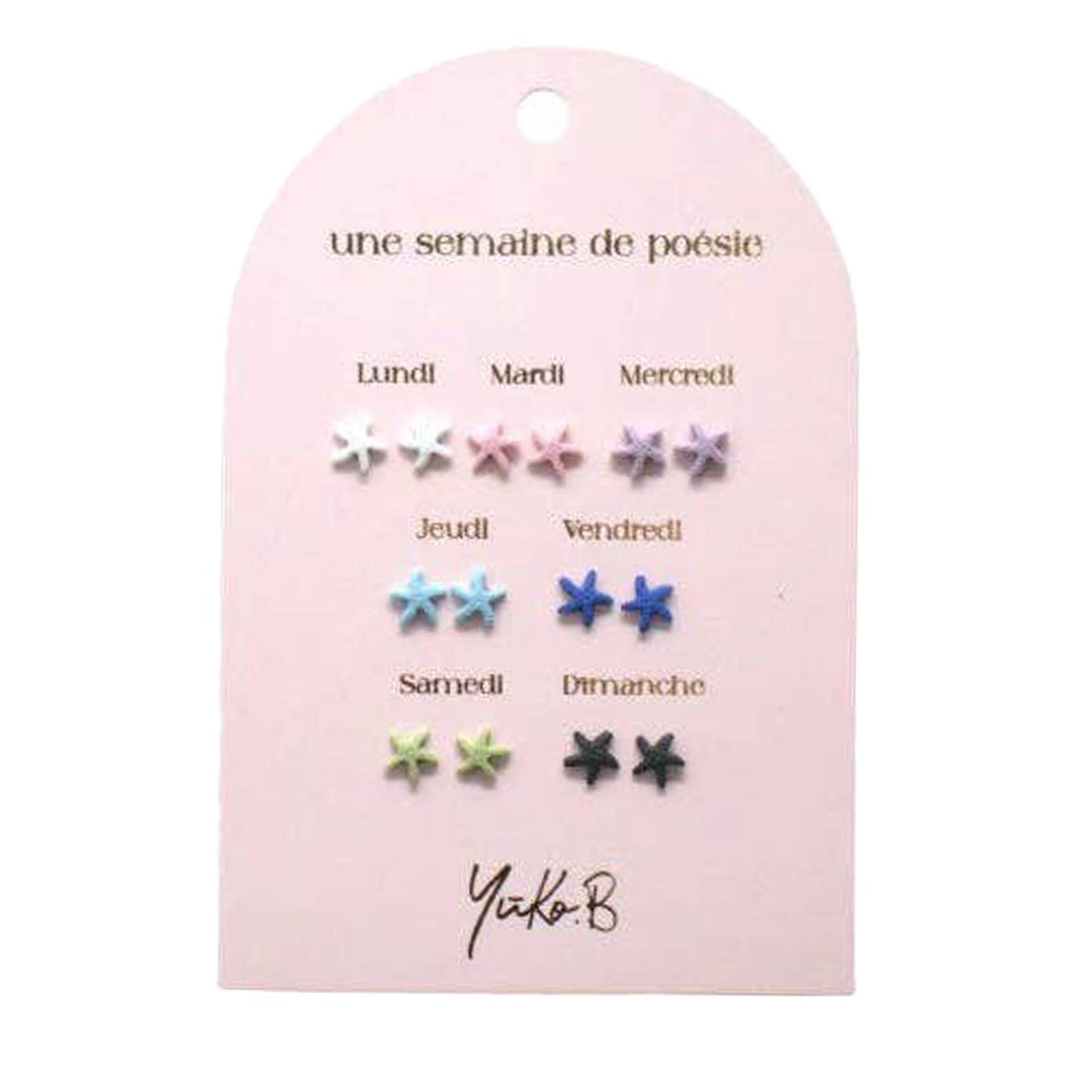 Kontiki - 7 Paires Boucles d'oreilles "Une semaine de poésie" - Yuko B: Océan