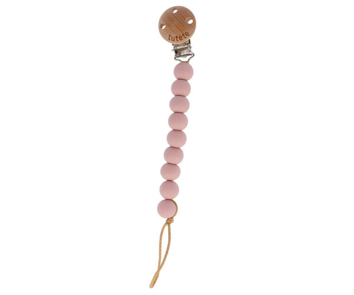 Tutete - Porte-tétine en silicone rose pur