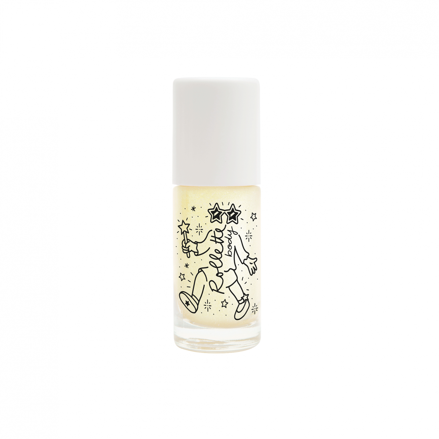 Gel corps pailleté Body Rollette - Or blanc