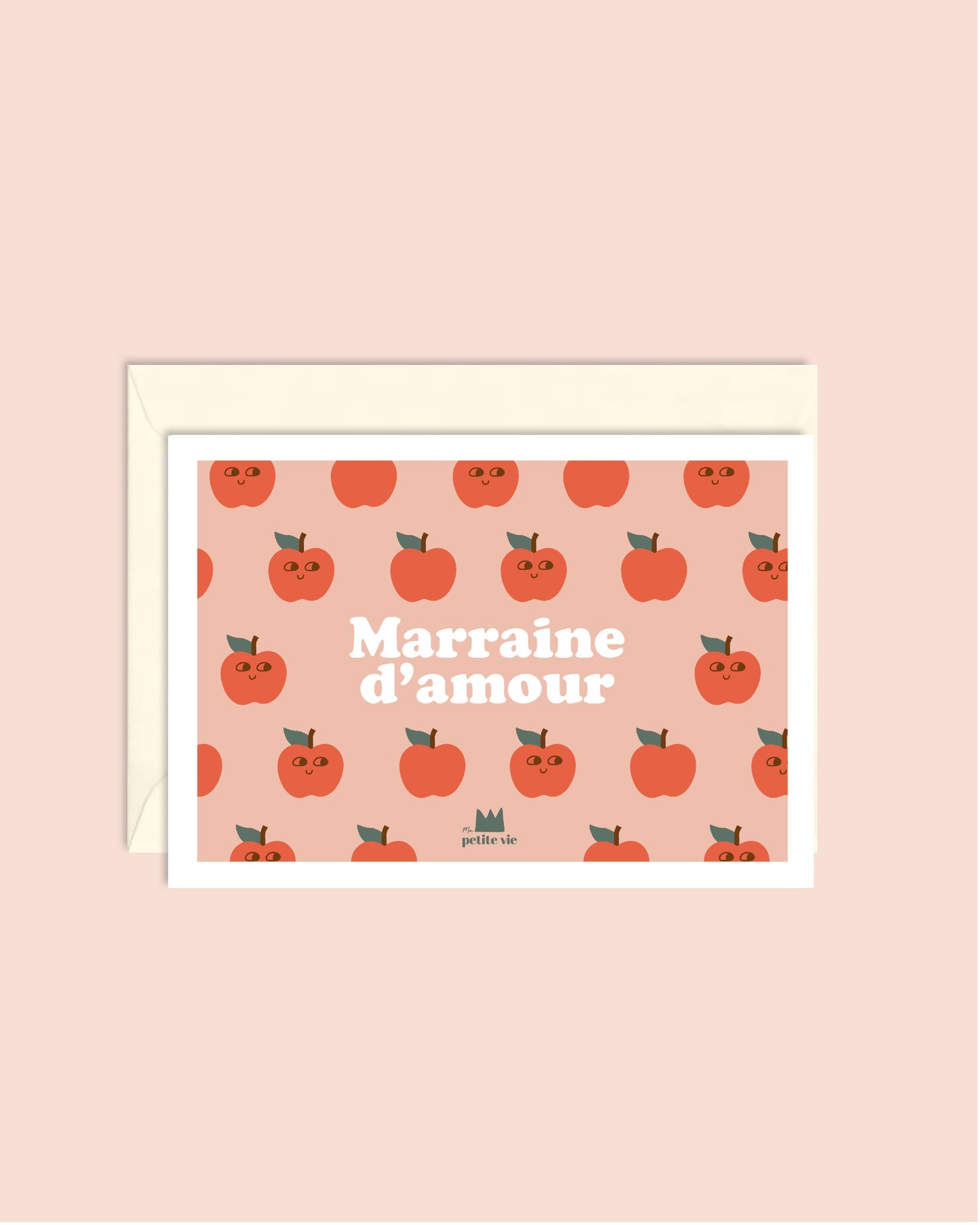 Ma Petite Vie - Carte postale - Marraine d'amour - Pommes