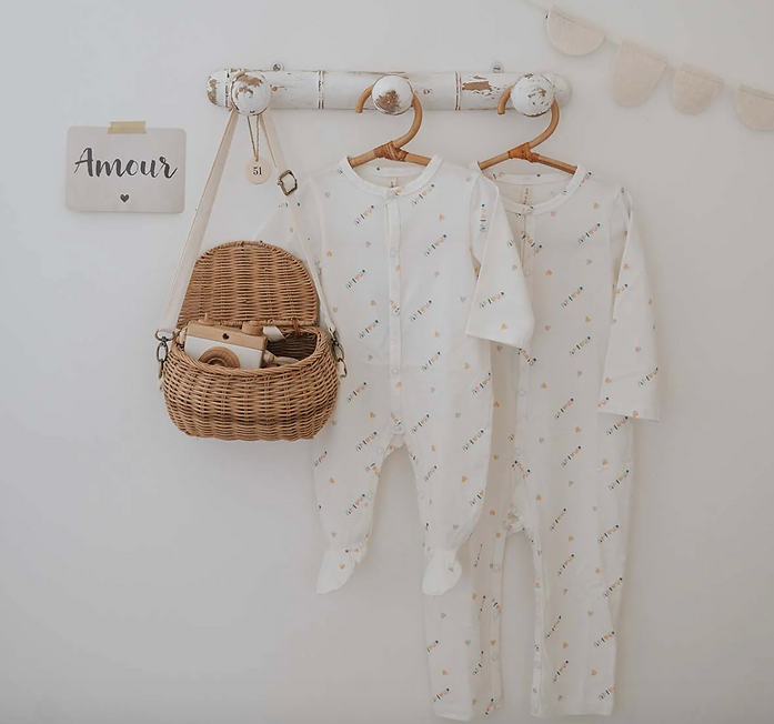 Pyjama bébé avec pieds 'amour'