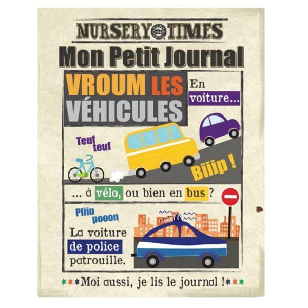 Mon petit journal - livre en tissu pour bébé - CRINKLY
