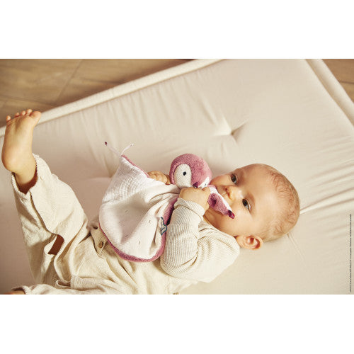 Doudou manchot Rose