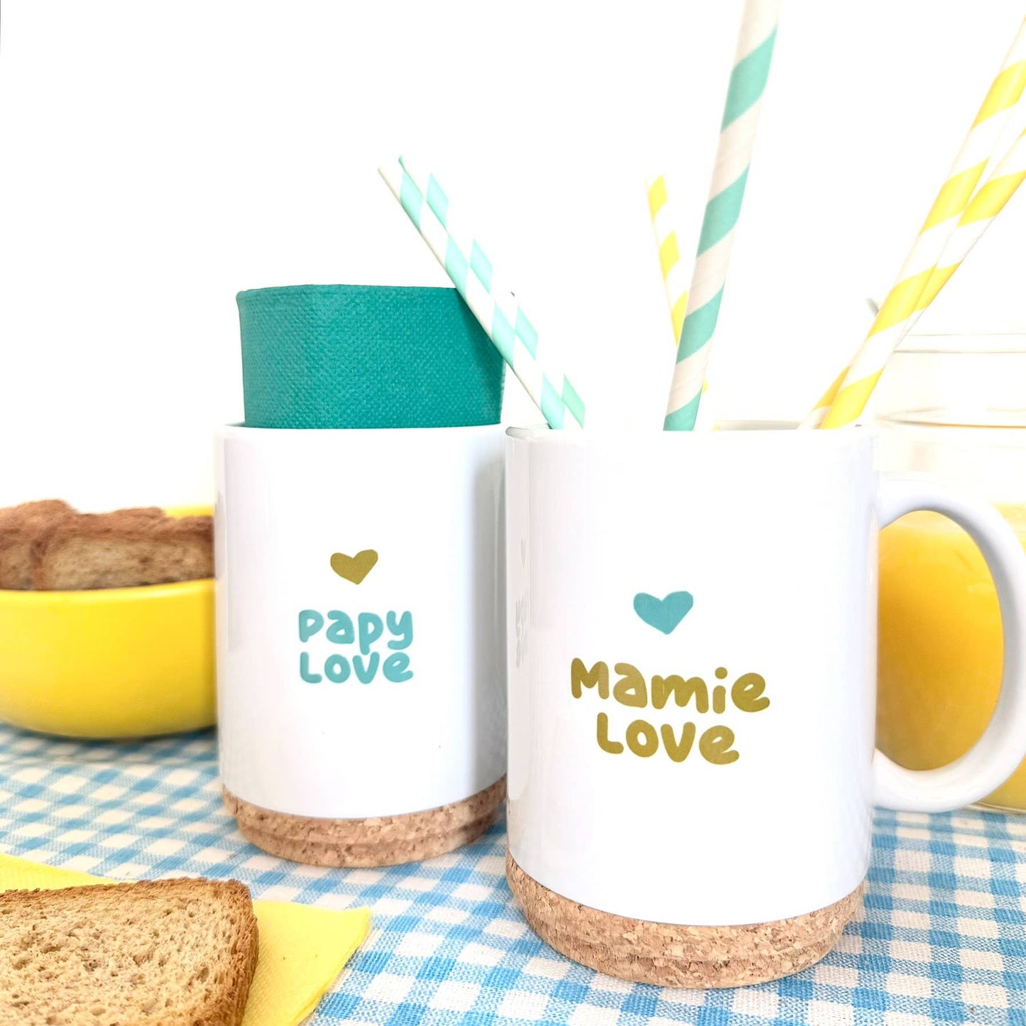 Marcel & Lily - Mug Pop "Mamie Love" avec son couvercle en liège