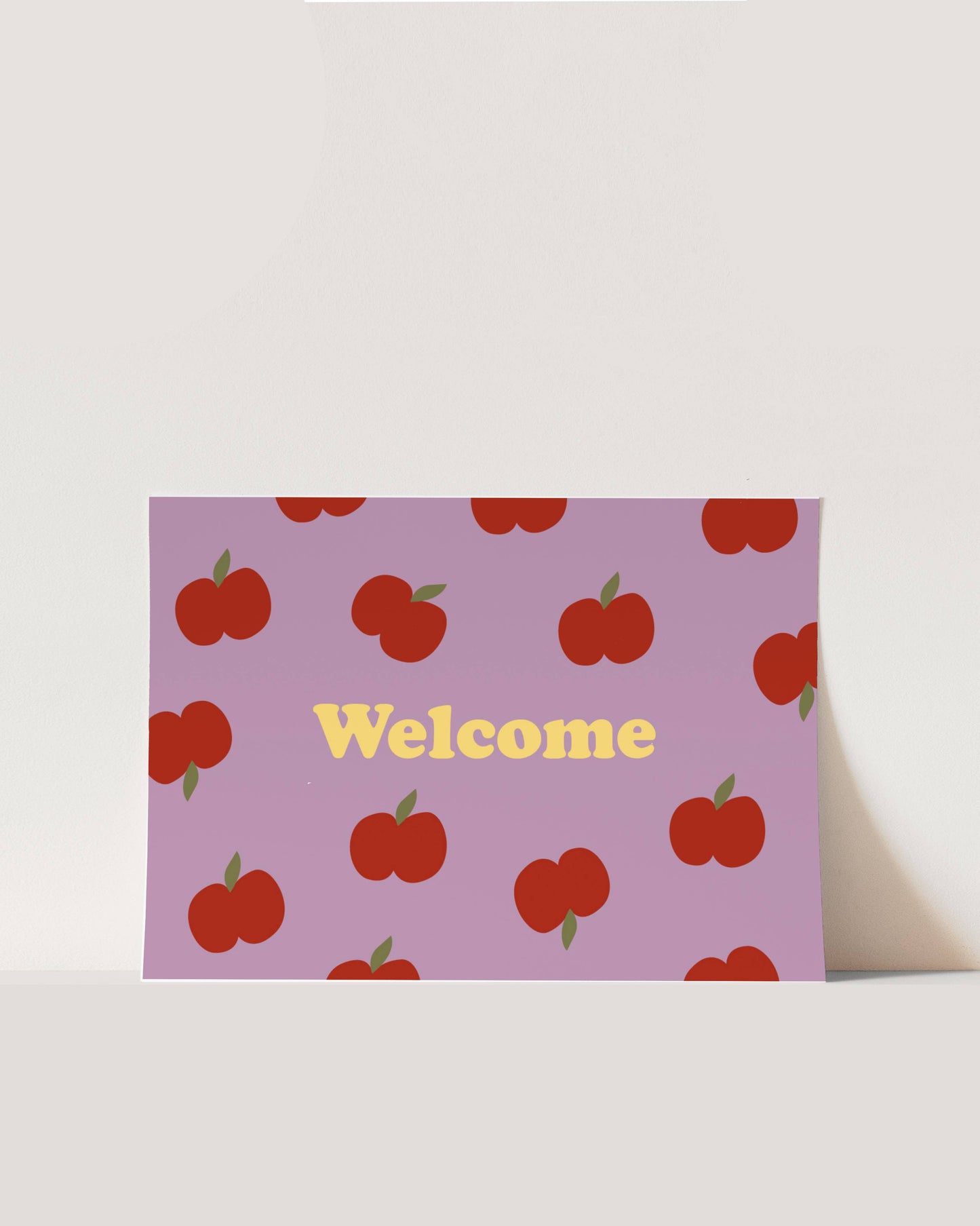 Ma Petite Vie - Carte "Bienvenue" : Welcome pommes (A5 - 15 x 21 cm)