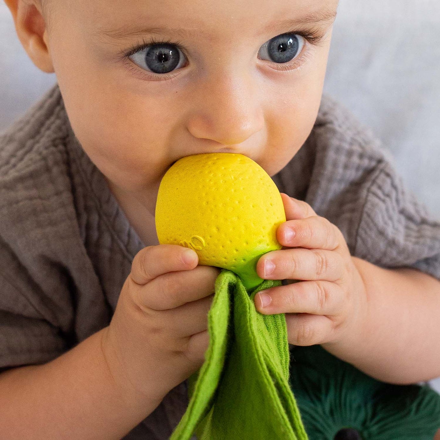 Lemon Mini Doudou-Anneau Dentition Bébé