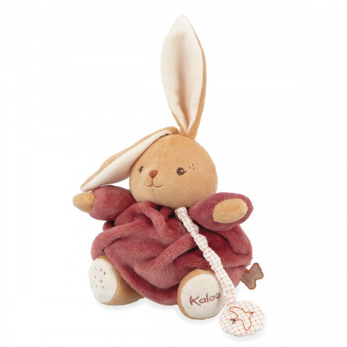 Peluche musicale lapin Patapouf Bordeaux - 17 cm