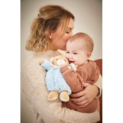 Peluche ours Patapouf Bleu - 17 cm