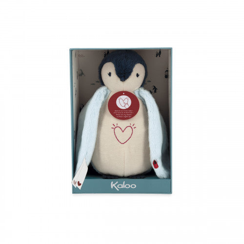 Peluche veilleuse manchot - Bleu