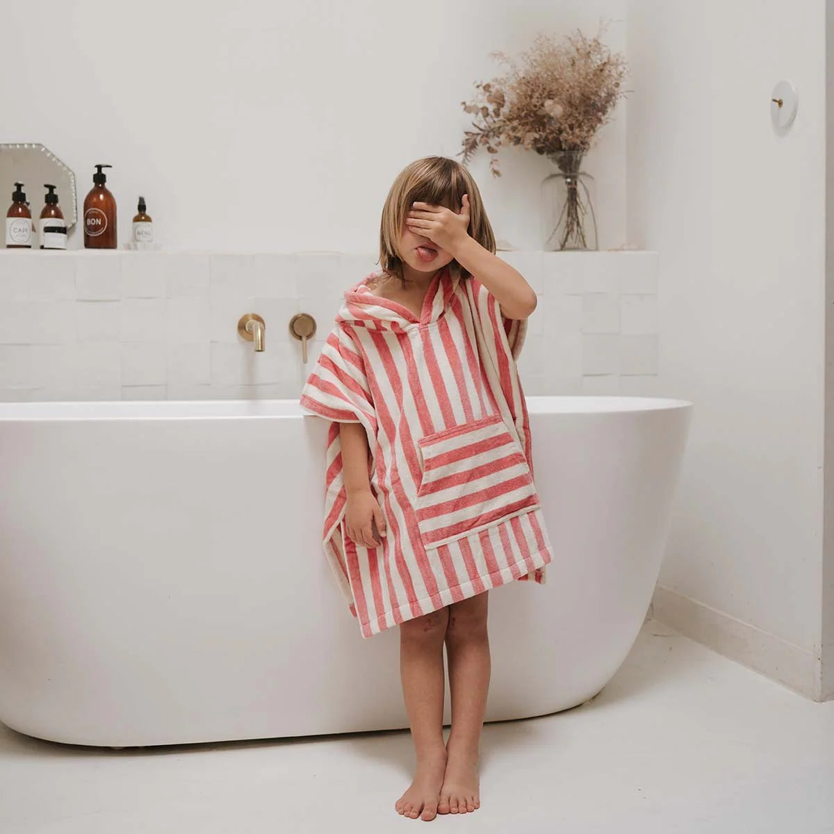 Poncho de bain Suzon Rayures 1-3 ans