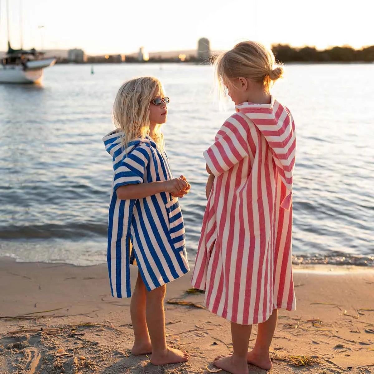 Poncho de bain Suzon Rayures 1-3 ans