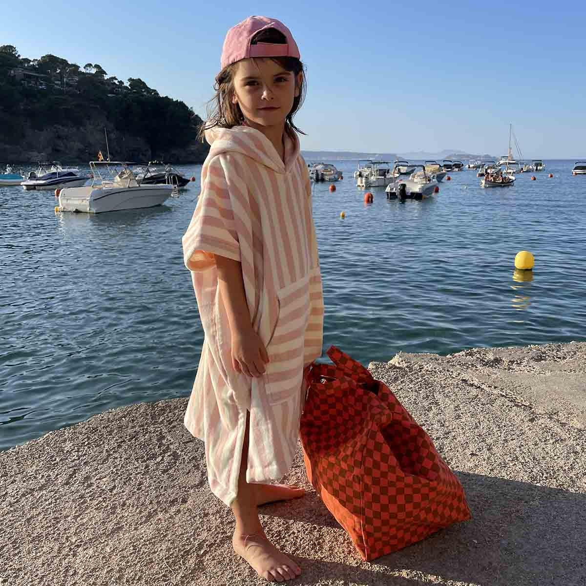 Poncho de bain Suzon Rayures 1-3 ans