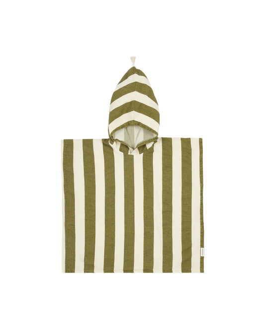 Poncho de plage en gaze de coton Portofino Pistachio
