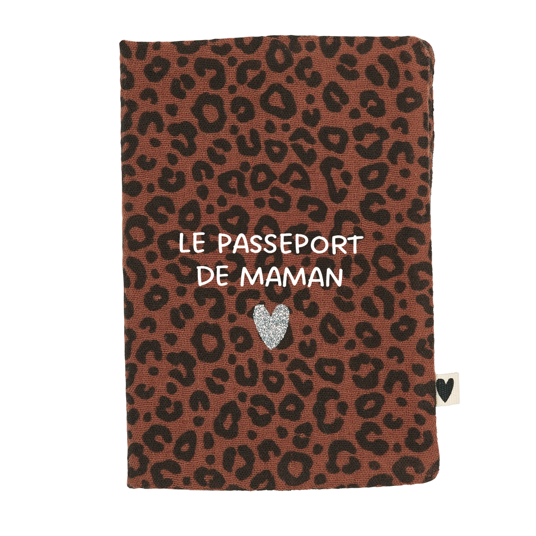 Protège passeport gaze léopard marron