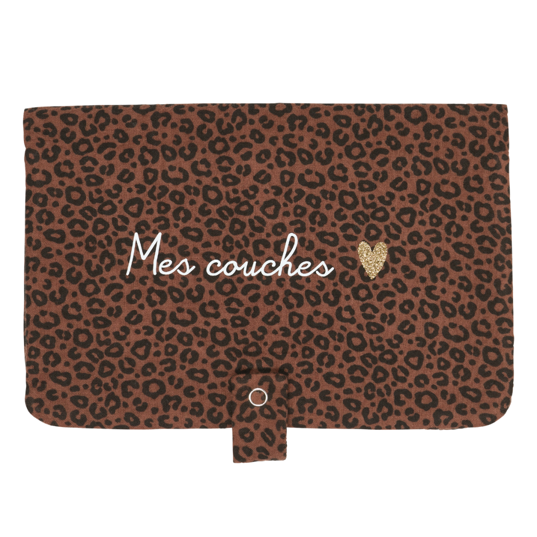 Range couche gaze léopard marron