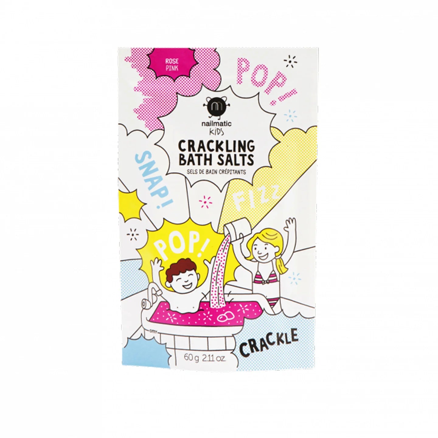 Sel de bain crépitant rose