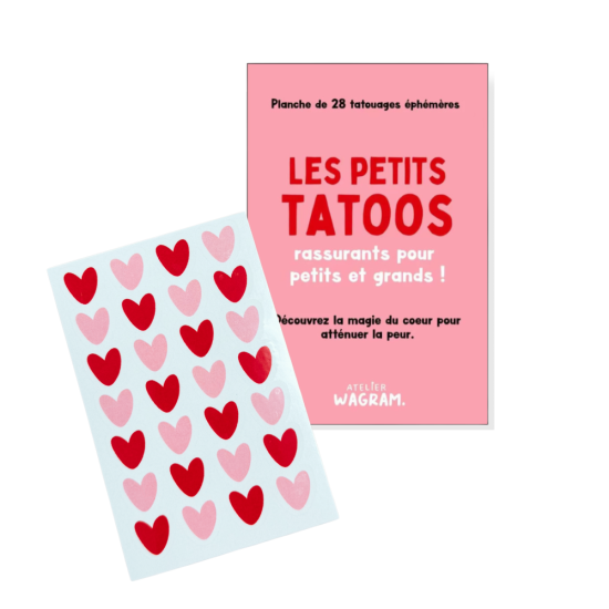 Tatouages coeurs planche de 28
