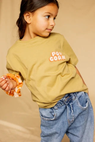 Tee-Shirt Karu Pop Corn Placé Olive