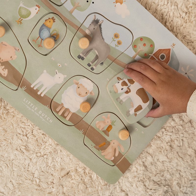 Puzzle sonore Little Farm en situation de jeu