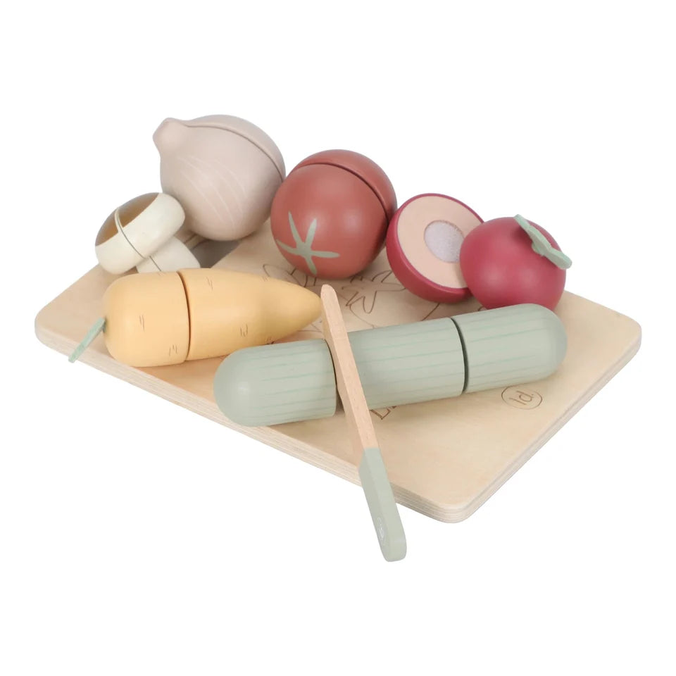 Légumes coupés en bois - Multicolore - Essentials