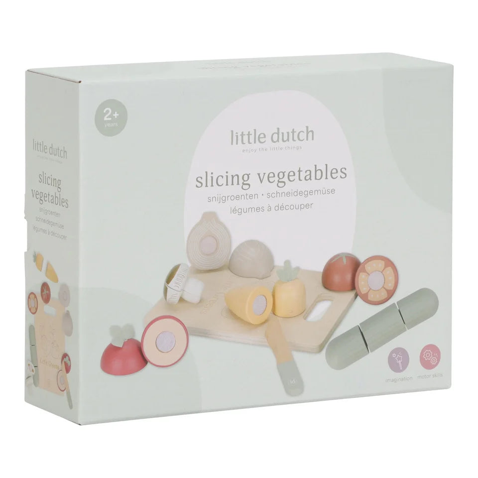Légumes coupés en bois - Multicolore - Essentials